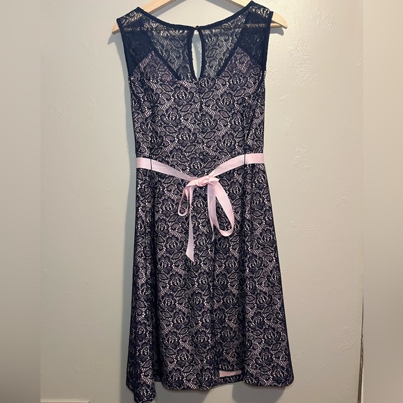 Motherhood Maternity Gender Reveal Lace Overlay Sleeveless Dress NWT - Picture 13 of 16